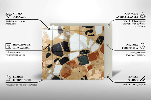 Stenska zaščitna plošča za štedilnik Plošča z okrasnimi kamni