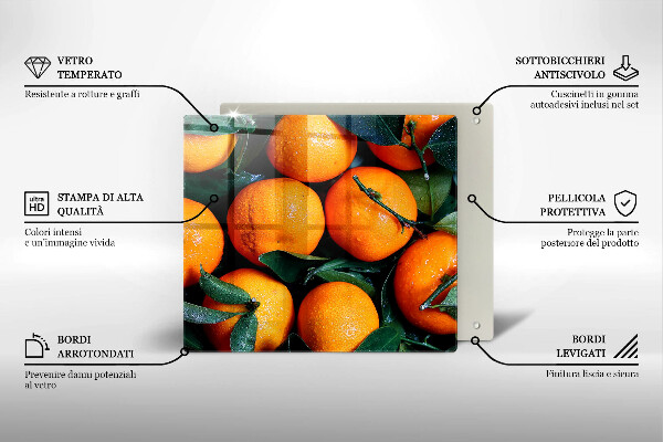 Stenska zaščitna plošča za štedilnik Oranžno sadje