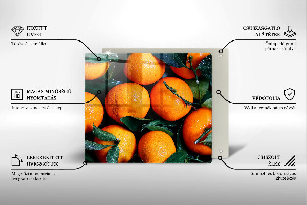 Stenska zaščitna plošča za štedilnik Oranžno sadje