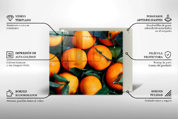 Stenska zaščitna plošča za štedilnik Oranžno sadje