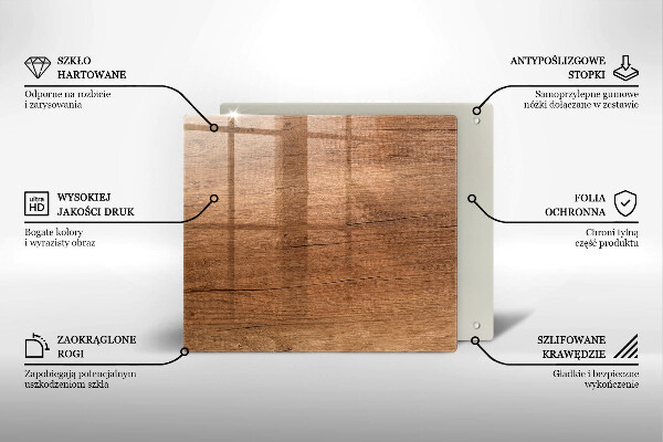 Stenska zaščitna plošča za štedilnik Tekstura lesa