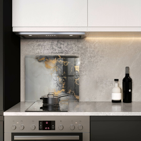 Zaščitna plošča za štedilnik Abstrakcija z zlatom