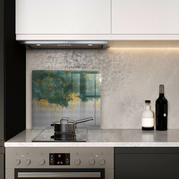 Zaščitna plošča za štedilnik Abstrakcija z zlatom