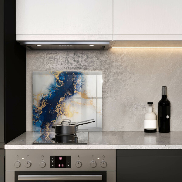 Zaščitna plošča za štedilnik Abstrakcija z modro