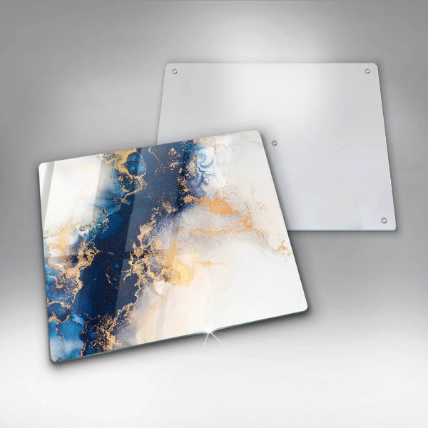 Zaščitna plošča za štedilnik Abstrakcija z modro