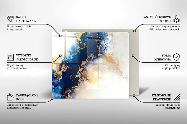 Zaščitna plošča za štedilnik Abstrakcija z modro