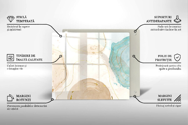 Zaščitna plošča za štedilnik Svetle boho oblike