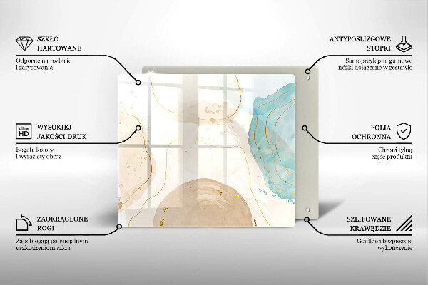 Zaščitna plošča za štedilnik Svetle boho oblike