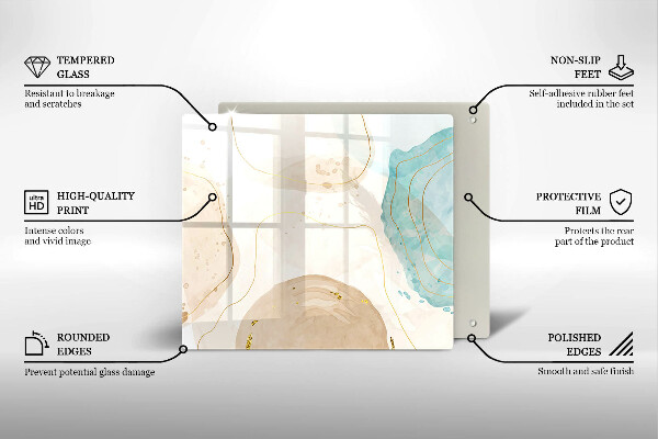 Zaščitna plošča za štedilnik Svetle boho oblike