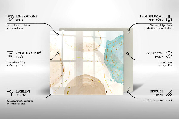 Zaščitna plošča za štedilnik Svetle boho oblike