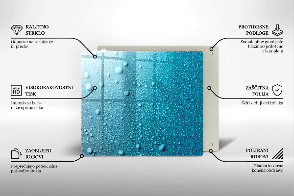 Zaščitna plošča za štedilnik Kapljice vode