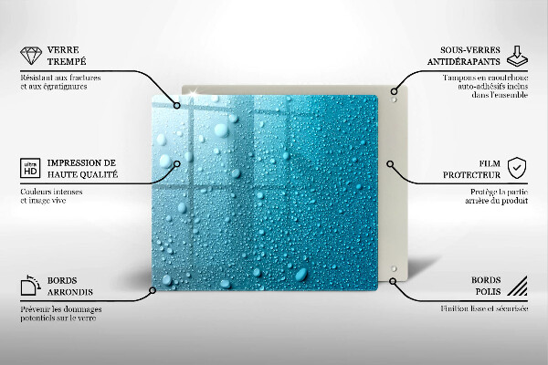 Zaščitna plošča za štedilnik Kapljice vode