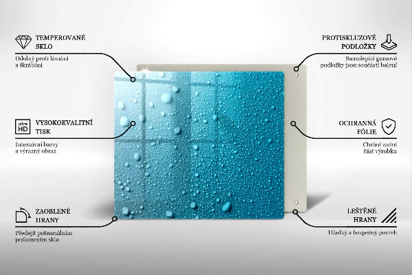 Zaščitna plošča za štedilnik Kapljice vode