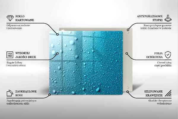 Zaščitna plošča za štedilnik Kapljice vode