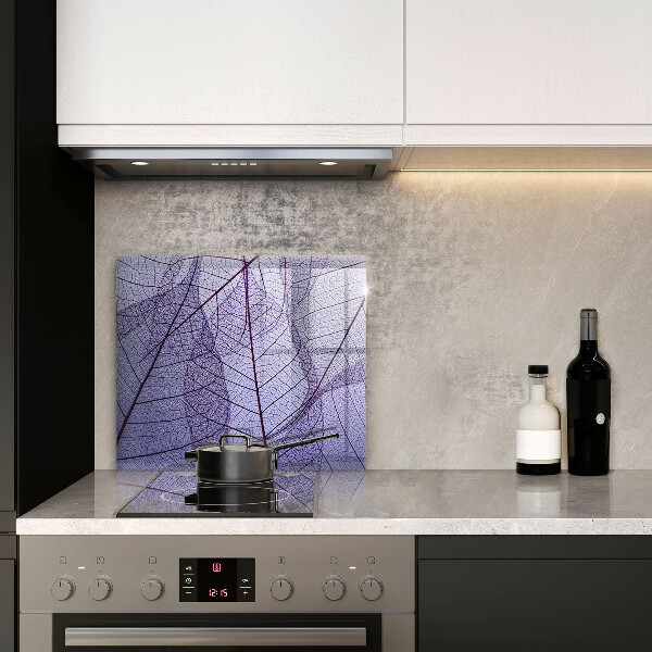 Zaščitna plošča za štedilnik Listi z žilami