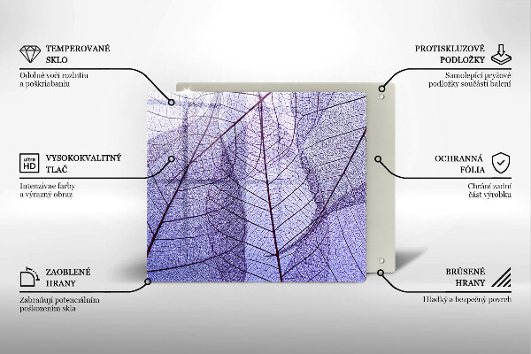 Zaščitna plošča za štedilnik Listi z žilami