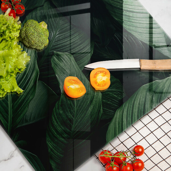 Stenska zaščitna plošča za štedilnik Temni listi