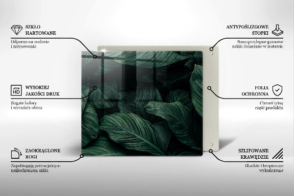 Stenska zaščitna plošča za štedilnik Temni listi