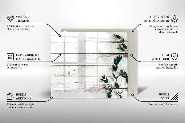 Stenska zaščitna plošča za štedilnik Stare deske in listi