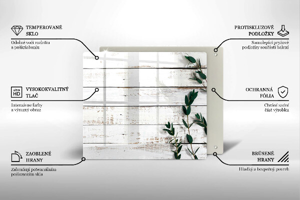 Stenska zaščitna plošča za štedilnik Stare deske in listi