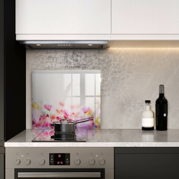 Stenska zaščitna plošča za štedilnik Cvetlični travnik