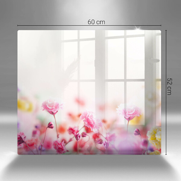 Stenska zaščitna plošča za štedilnik Cvetlični travnik