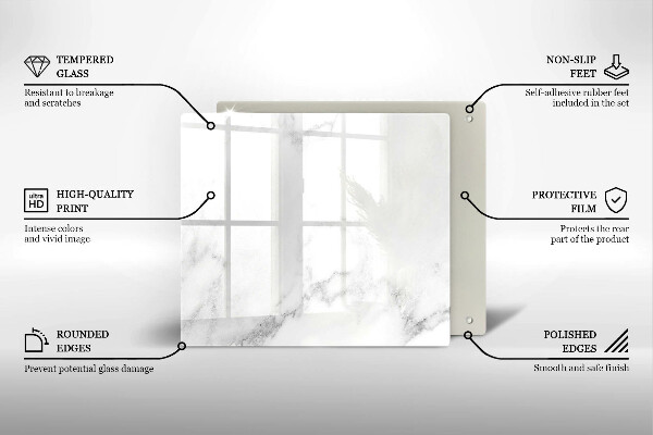 Stenska zaščitna plošča za štedilnik Moderni marmor