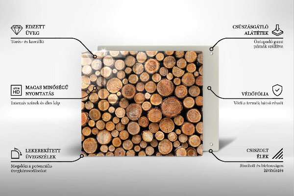 Stenska zaščitna plošča za štedilnik Drevesna debla