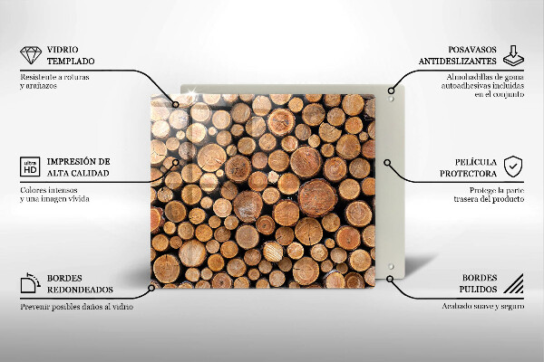 Stenska zaščitna plošča za štedilnik Drevesna debla