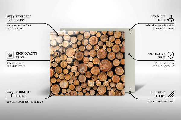 Stenska zaščitna plošča za štedilnik Drevesna debla