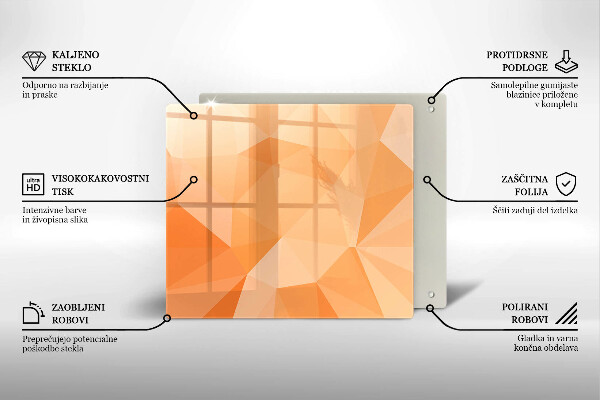 Zaščitna plošča za štedilnik Geometrijsko ozadje