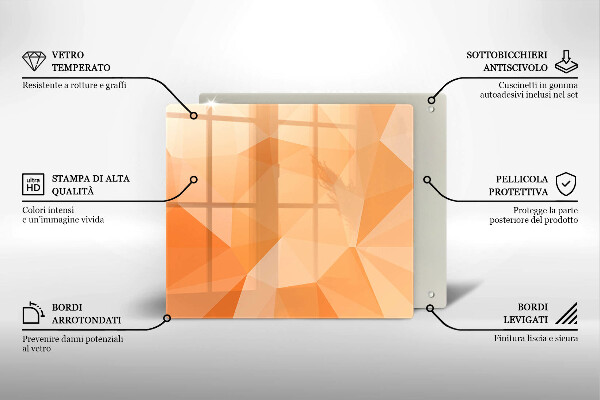 Zaščitna plošča za štedilnik Geometrijsko ozadje