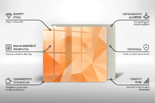 Zaščitna plošča za štedilnik Geometrijsko ozadje