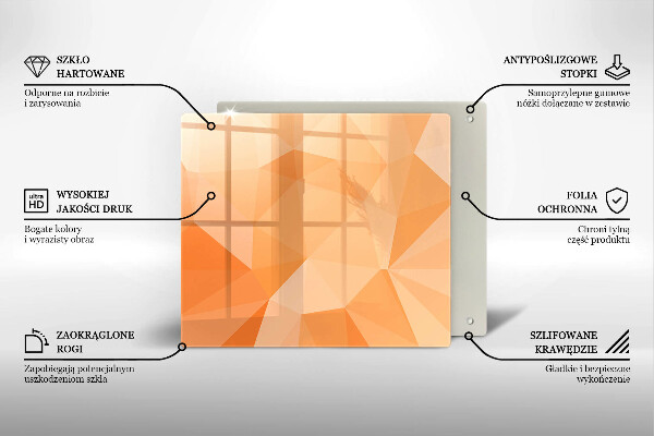 Zaščitna plošča za štedilnik Geometrijsko ozadje
