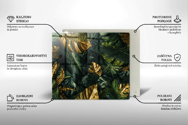 Zaščitna plošča za štedilnik Zlati listi monstere