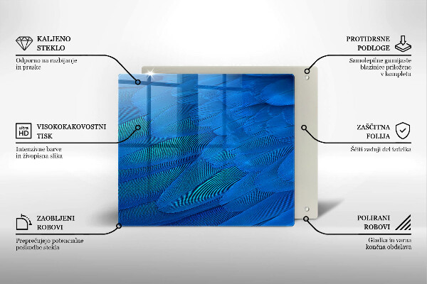 Zaščitna plošča za štedilnik Ptičje perje