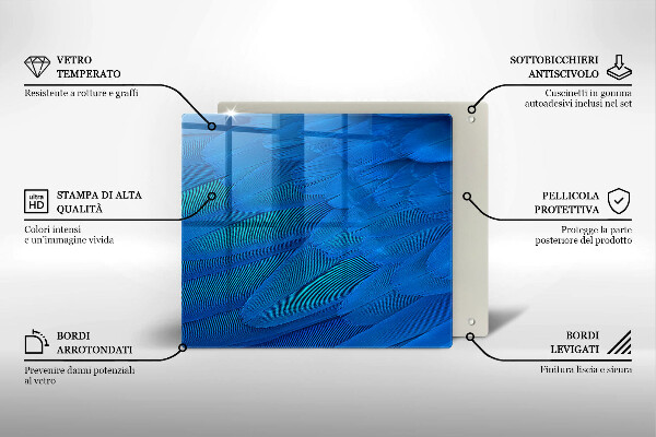 Zaščitna plošča za štedilnik Ptičje perje