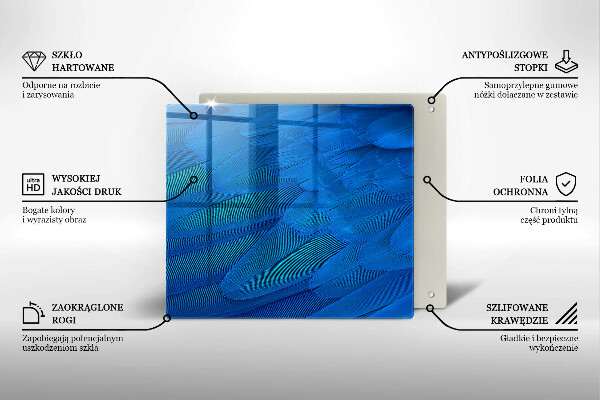 Zaščitna plošča za štedilnik Ptičje perje
