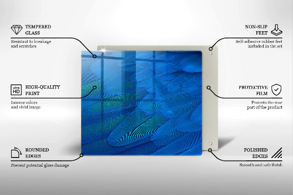 Zaščitna plošča za štedilnik Ptičje perje