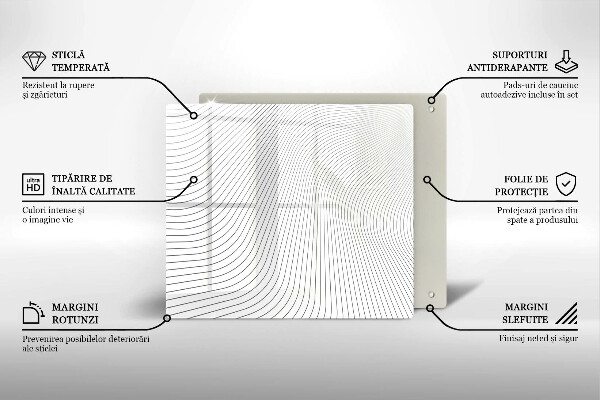 Zaščitna plošča za štedilnik Vzorec modernih linij