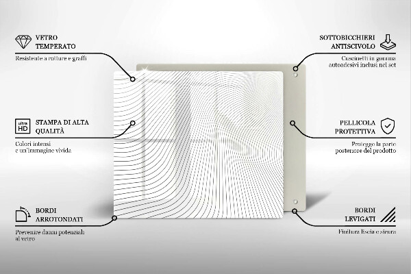 Zaščitna plošča za štedilnik Vzorec modernih linij