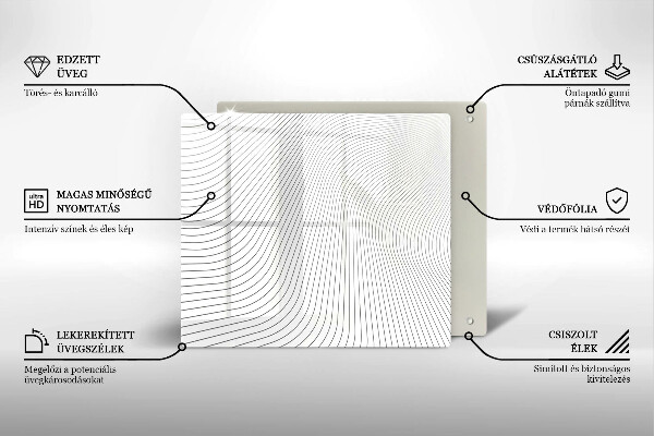 Zaščitna plošča za štedilnik Vzorec modernih linij