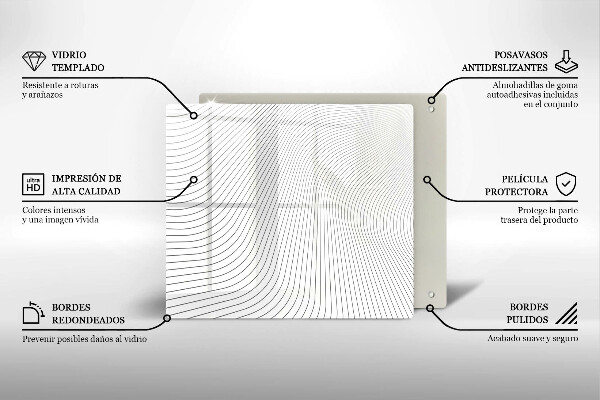 Zaščitna plošča za štedilnik Vzorec modernih linij