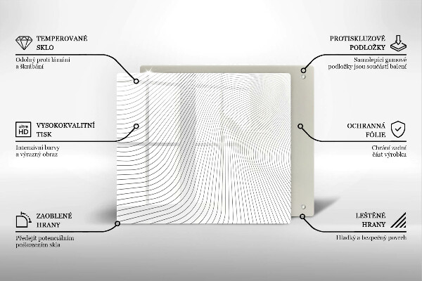 Zaščitna plošča za štedilnik Vzorec modernih linij