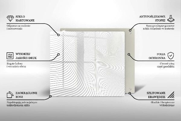 Zaščitna plošča za štedilnik Vzorec modernih linij
