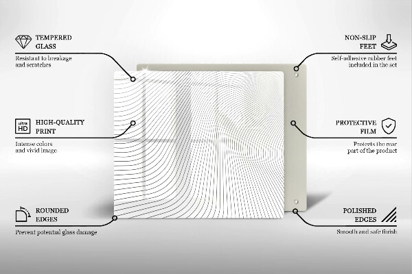 Zaščitna plošča za štedilnik Vzorec modernih linij