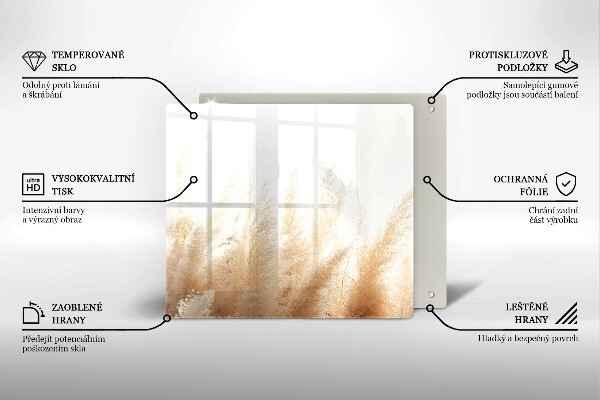 Zaščitna plošča za štedilnik Pampaška trava