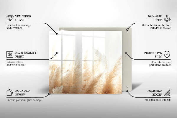 Zaščitna plošča za štedilnik Pampaška trava