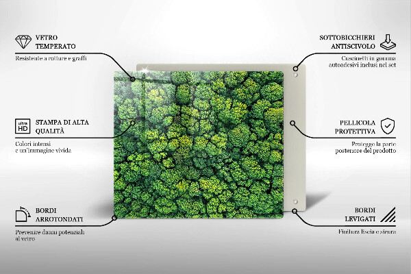 Zaščitna plošča za štedilnik Naravna rastlina mah