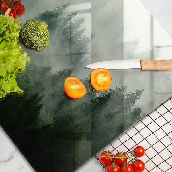 Zaščitna plošča za štedilnik Meglena gozdna pokrajina